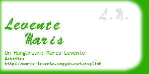 levente maris business card